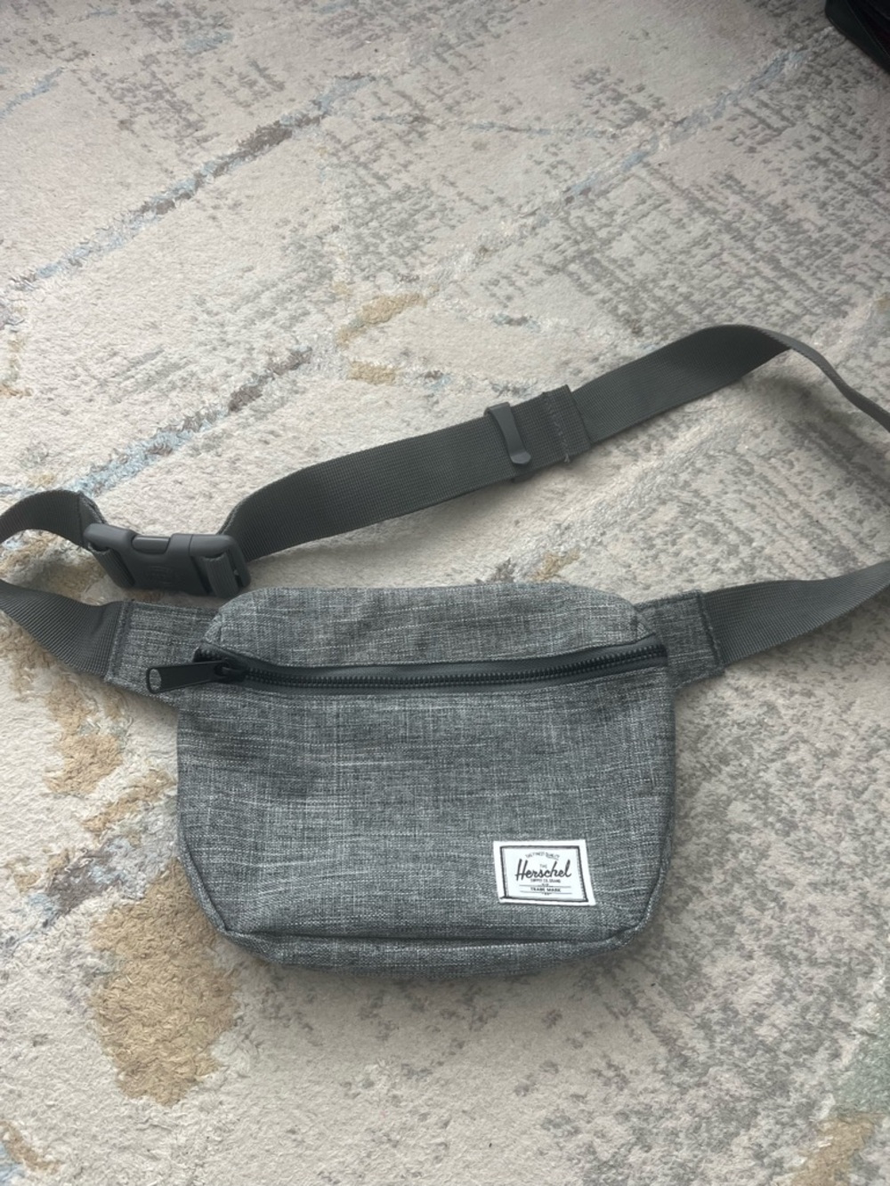 Herschel Supply Company Grey Textured Waist Bag with Black Zipper